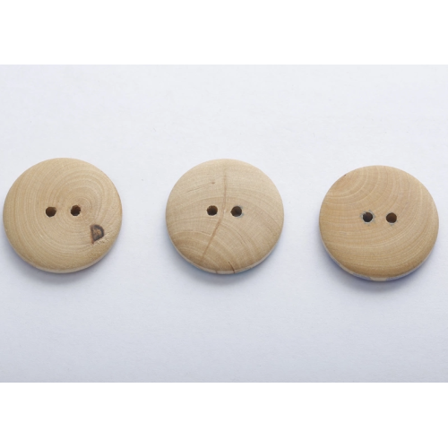 Botões com textura de madeira natural